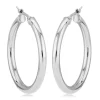 Sterling Silver 3X30mm S/D Tube Earrings