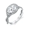 Sylvie Collection 14K Oval Engagement Ring Setting