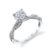Sylvie Collection 14K Round Engagement Ring Setting With Twist Band