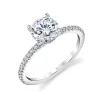 Sylvie Collection 14K White Gold Round Engagement Ring Setting