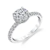Sylvie Collection 14K White Gold Round Engagement Ring Setting