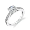 Sylvie Collection 14K White Gold Round Engagement Ring Setting