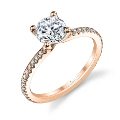 Sylvie Collection 14KR Round Engagement Ring Setting