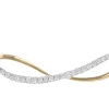 Twisted Diamond Bar Necklace