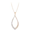 Waterfall Diamonds Pendant in 14K Rose Gold .42ct